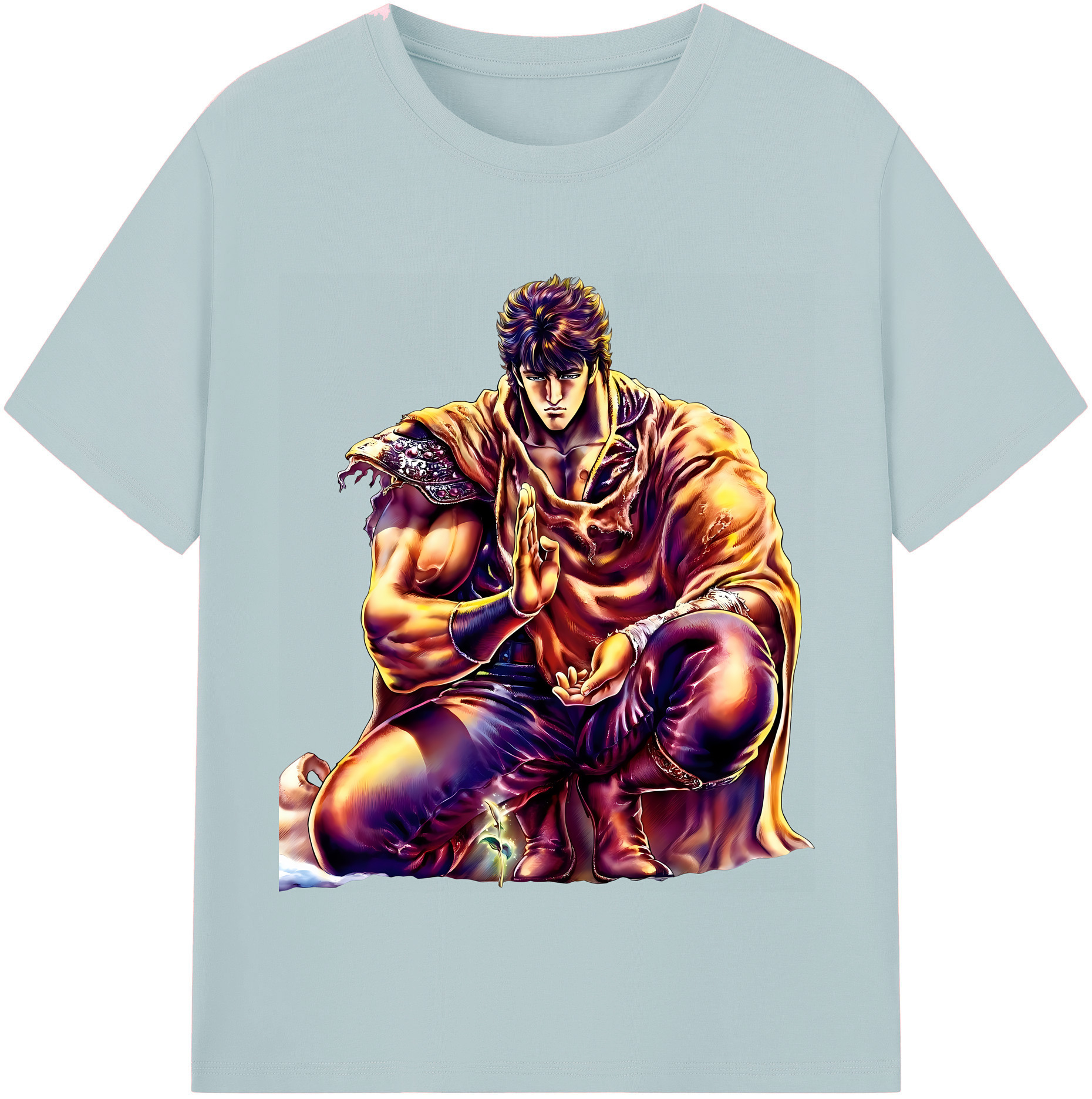 （画像用） 北斗の拳 Fist of the North Star 綿100％半袖Tシャツ（フロントプリント）